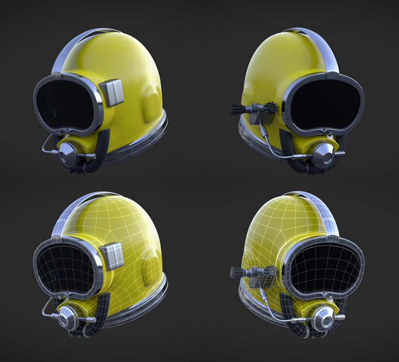 Saturation Diving Helmet model