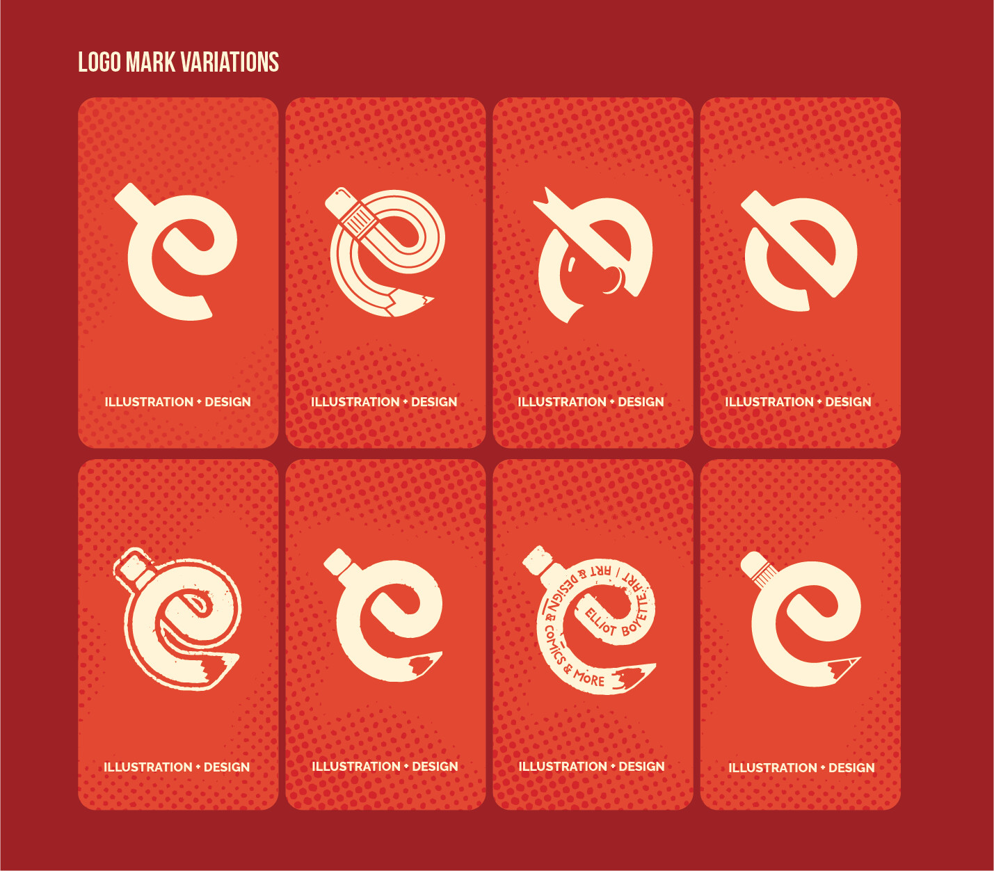 I liked a lot of the other variants I came up with along the way so I made the backs showcase the best ones.