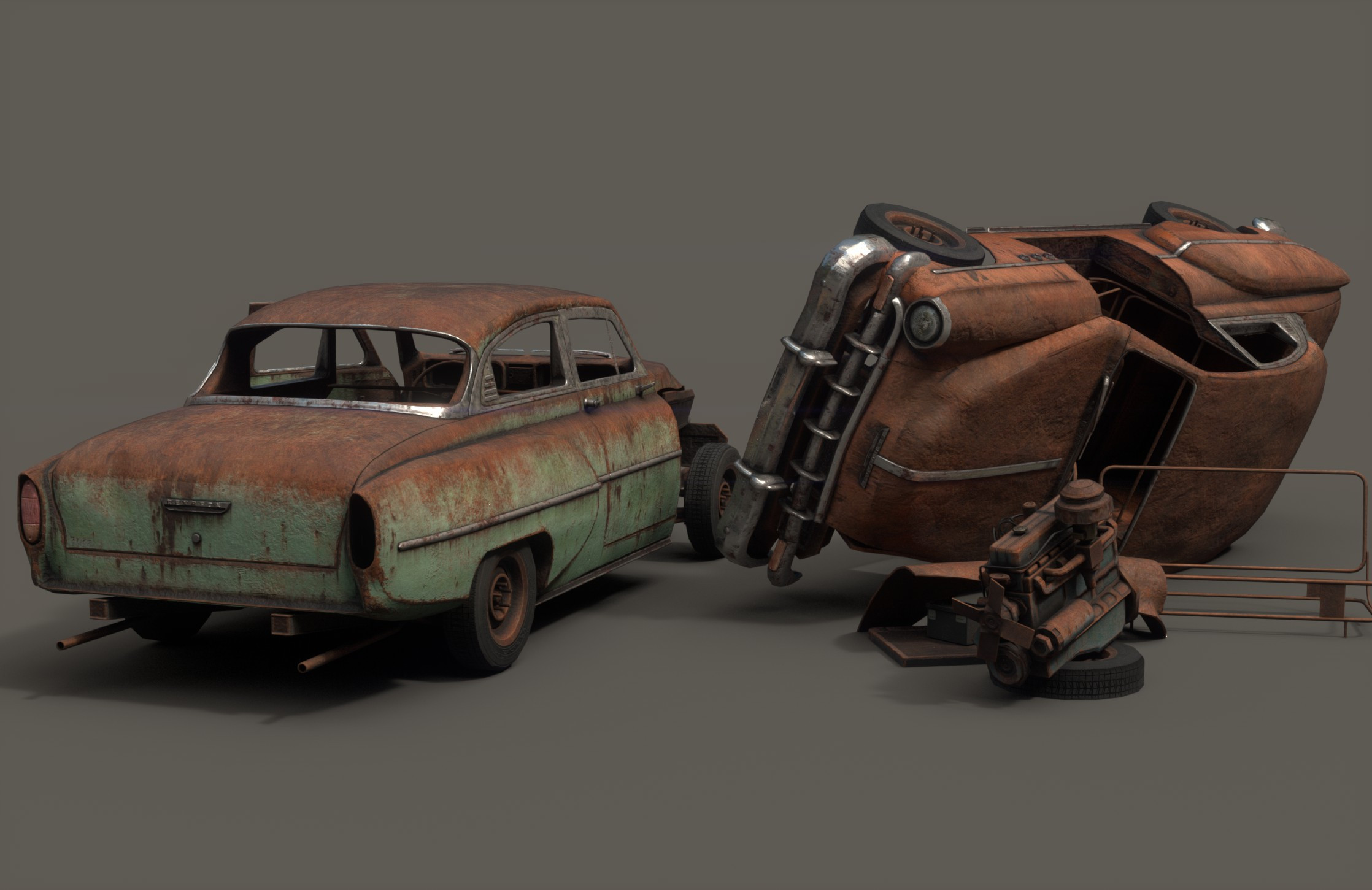 Renafox3D - Old Rusty Car 2020