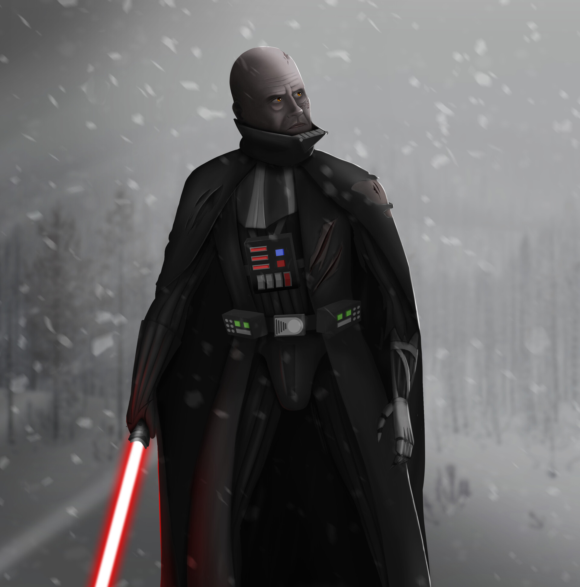 Artstation Darth Vader Without The Helmet By Luiz Henrique Franco Luiz Henrique Franco Guerra