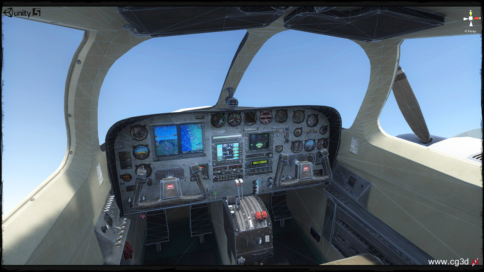 Cessna 340 - diffuse only, Unity Engine