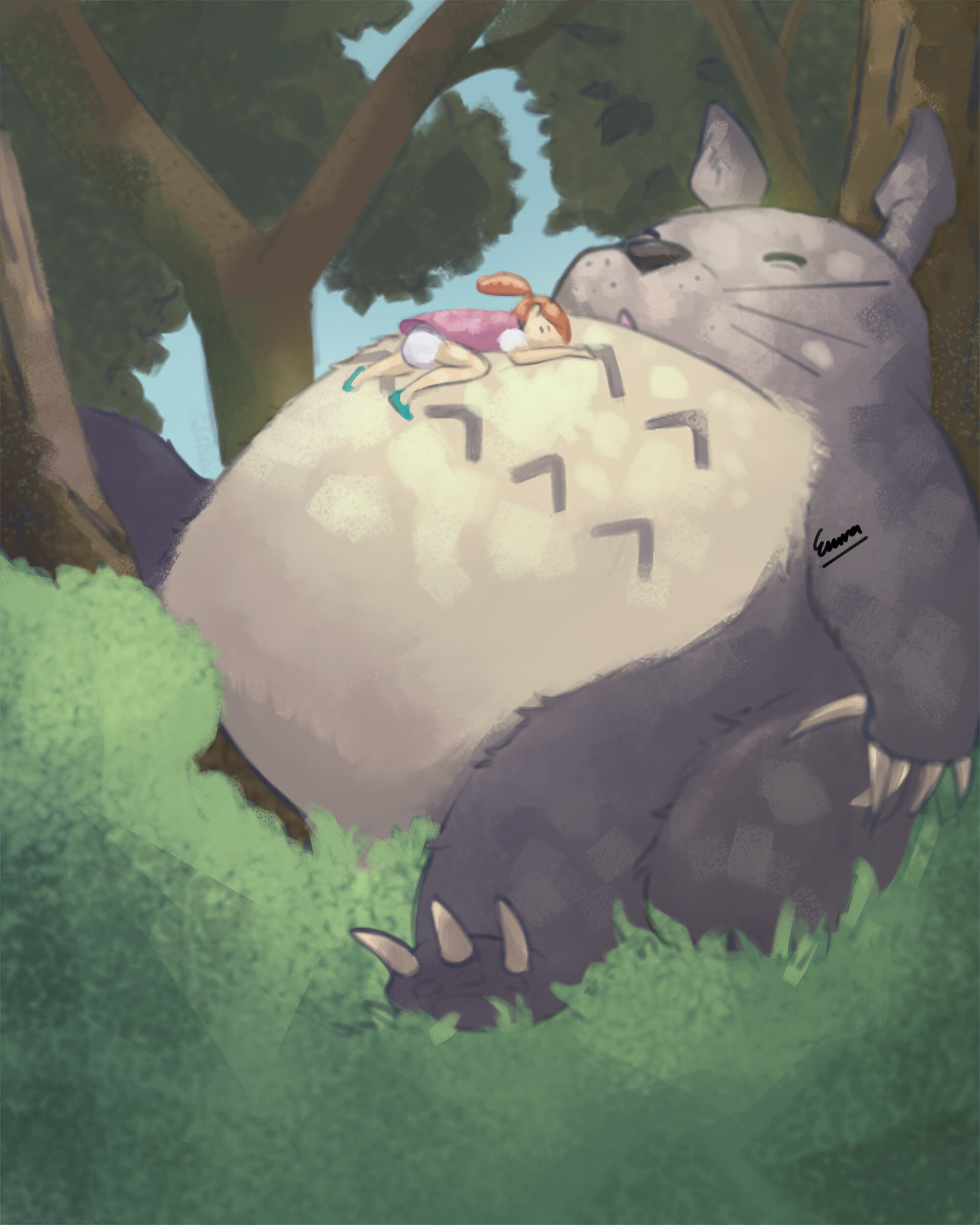 Totoro sleeping on sale
