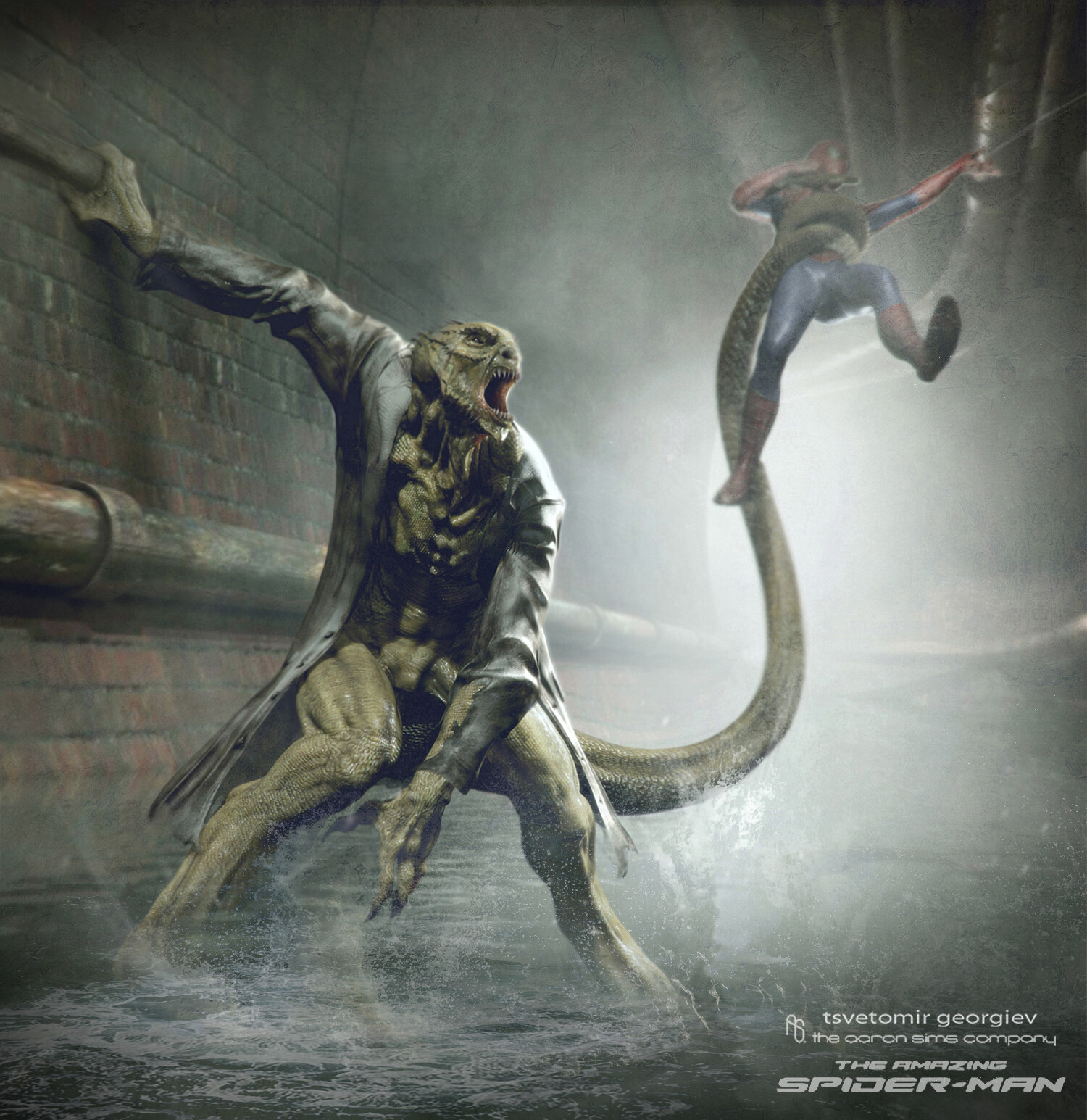 Tsvetomir georgiev amazing spider man concept lizard