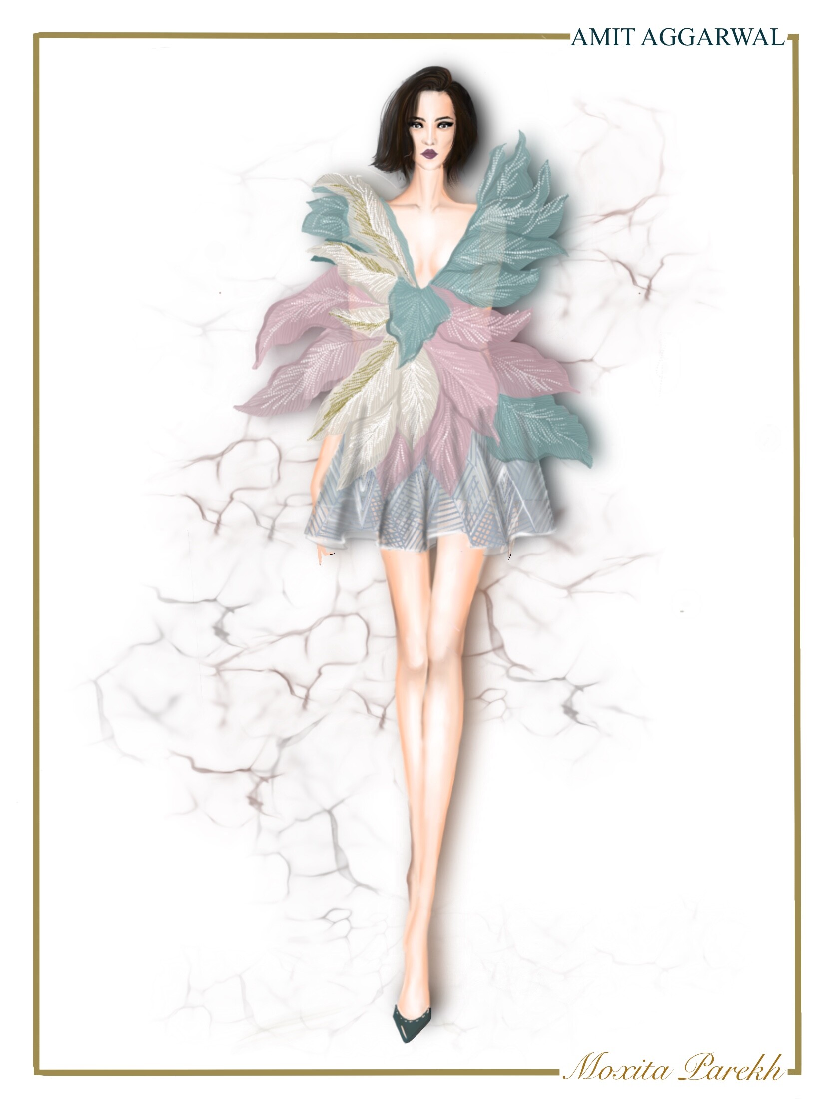 Digital store fashion illustration