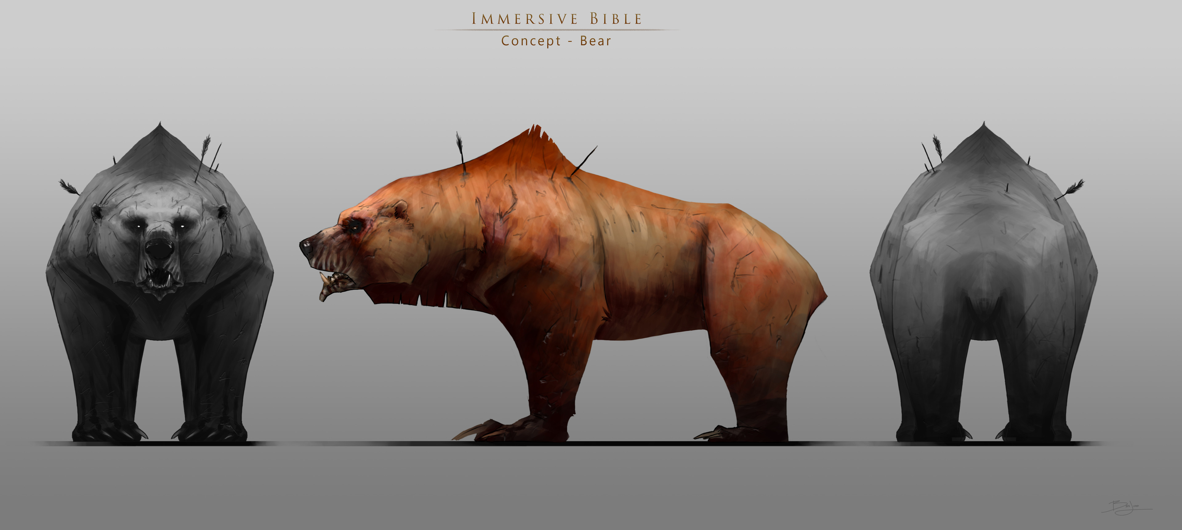 Final Bear Concept. Color inspired by the intense color some syrian brown bears have. 