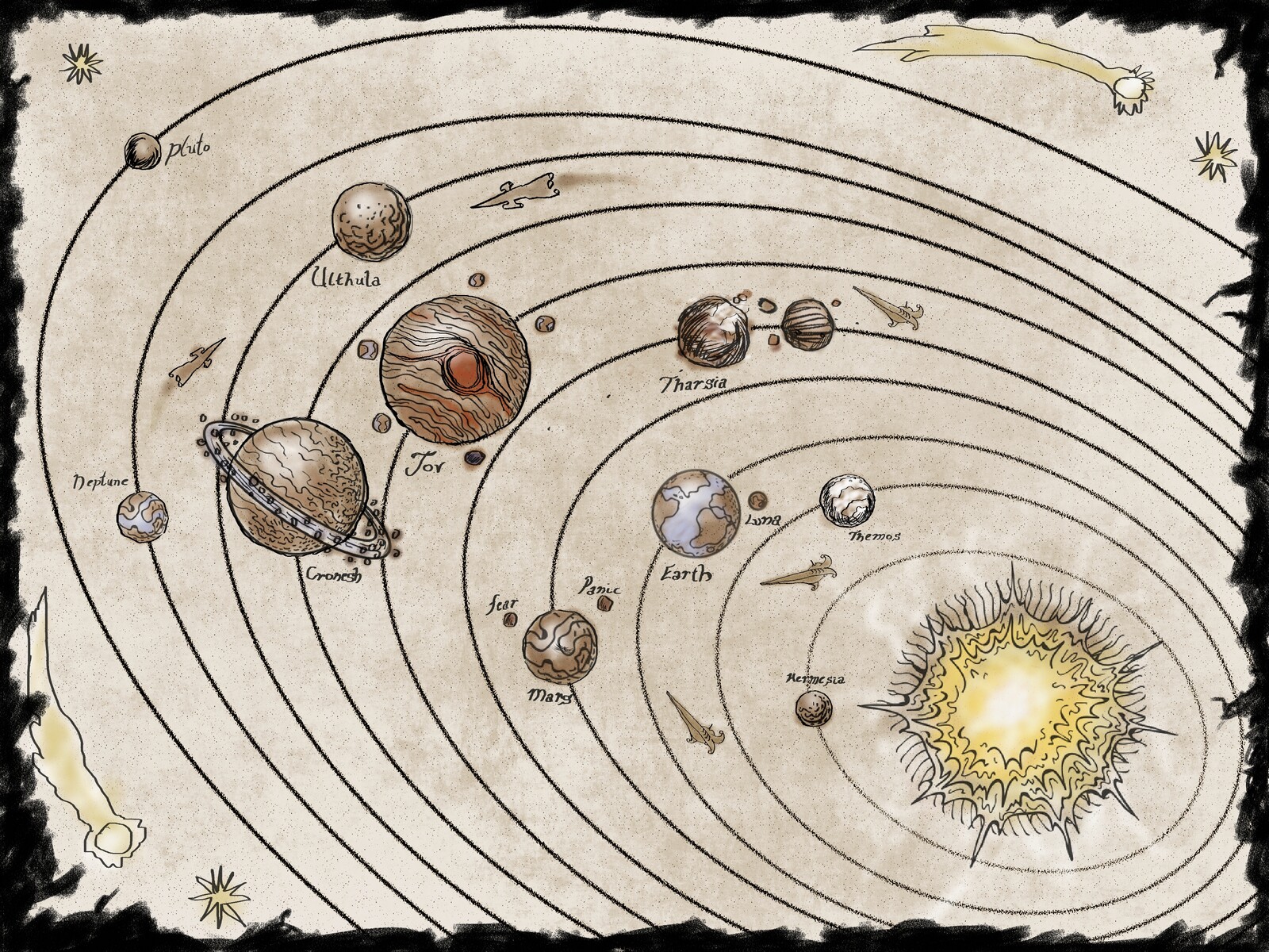Ancient Starmap Illustration