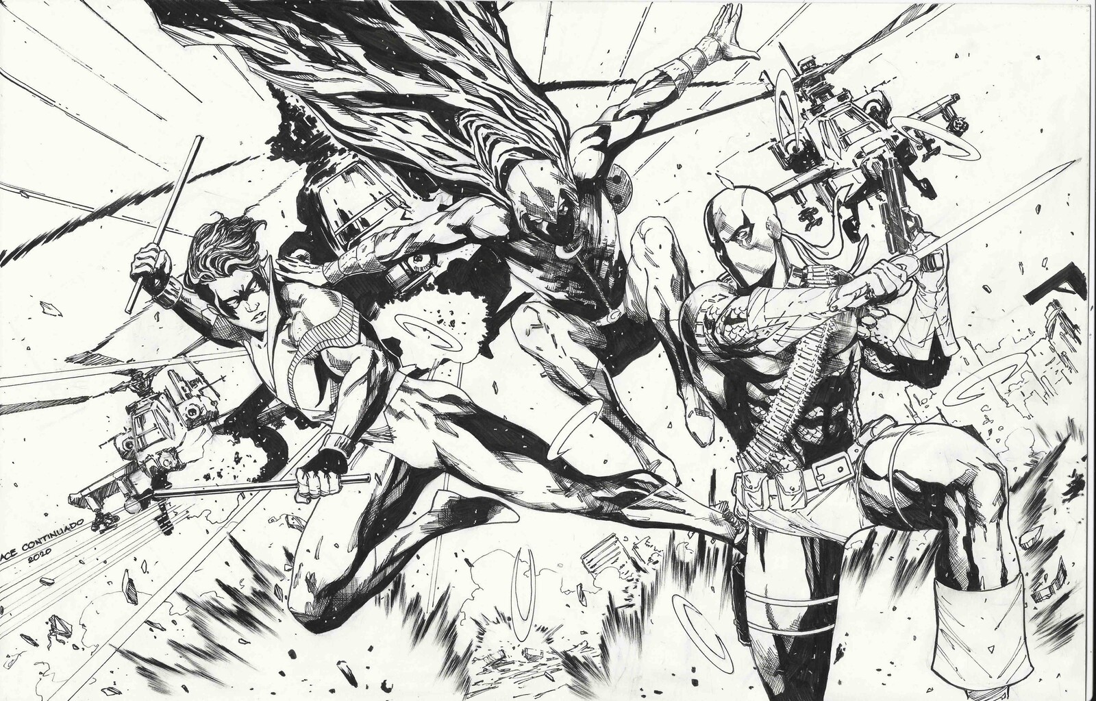 Nightwing Moon Knight Deathstroke Commission

