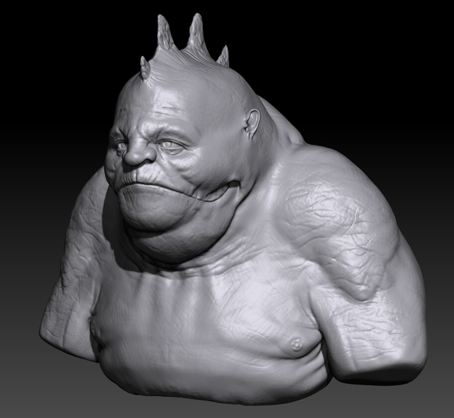 An old speed sculpt. Took around 3 hours. Used Sculptris and Zbrush.