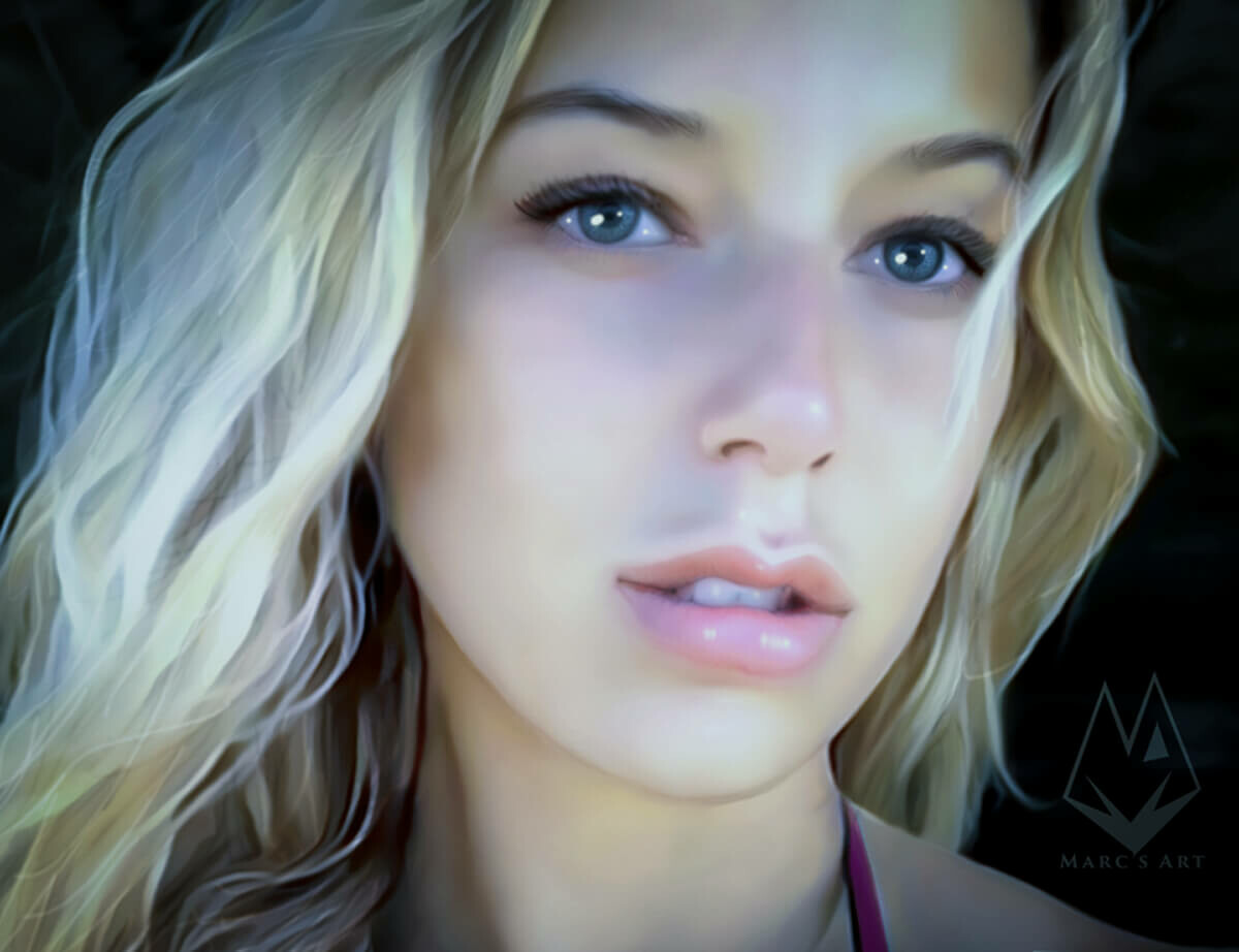 Artstation Girl With The Blonde Hair Digital Painting Marc Hill