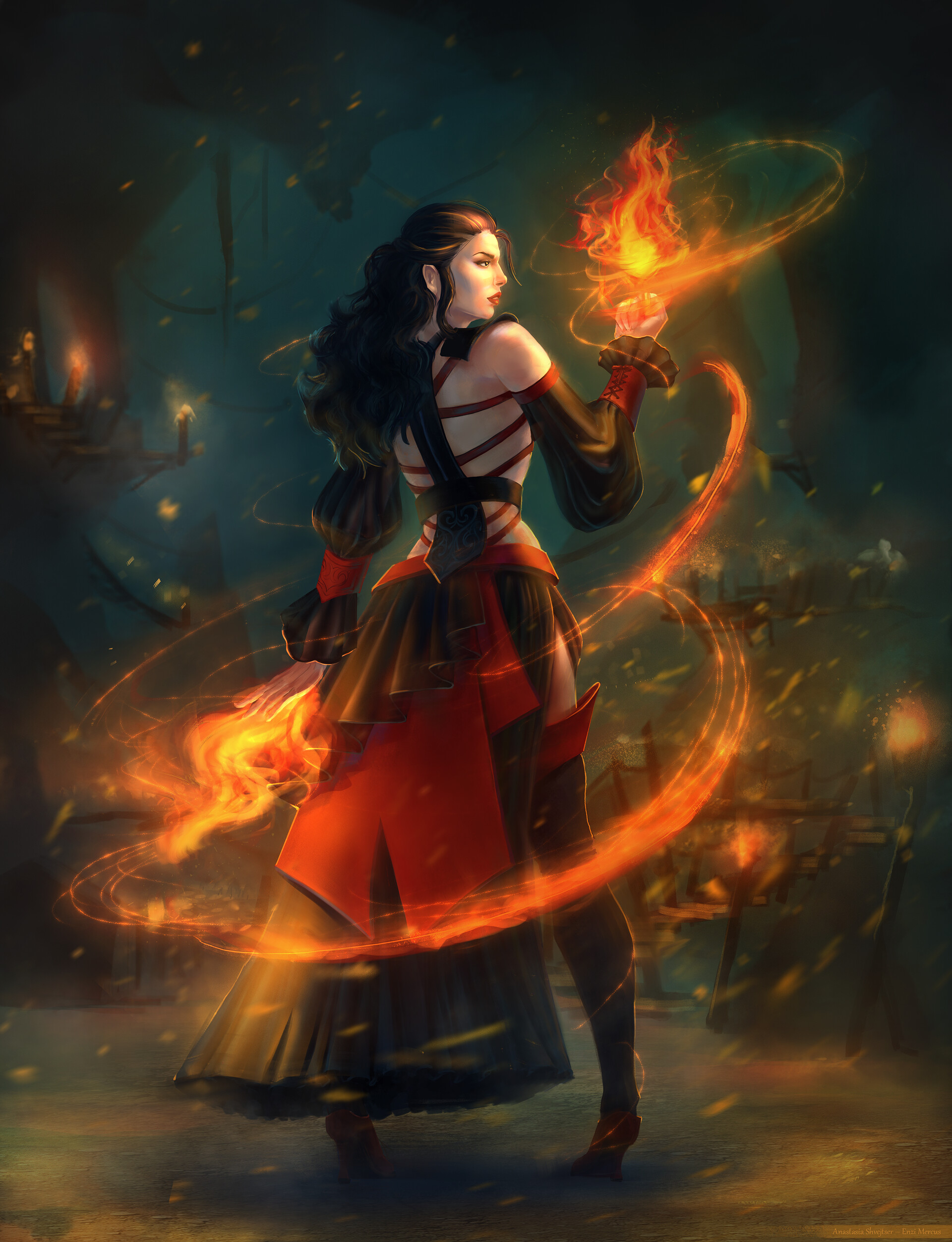 ArtStation - Fire sorceress