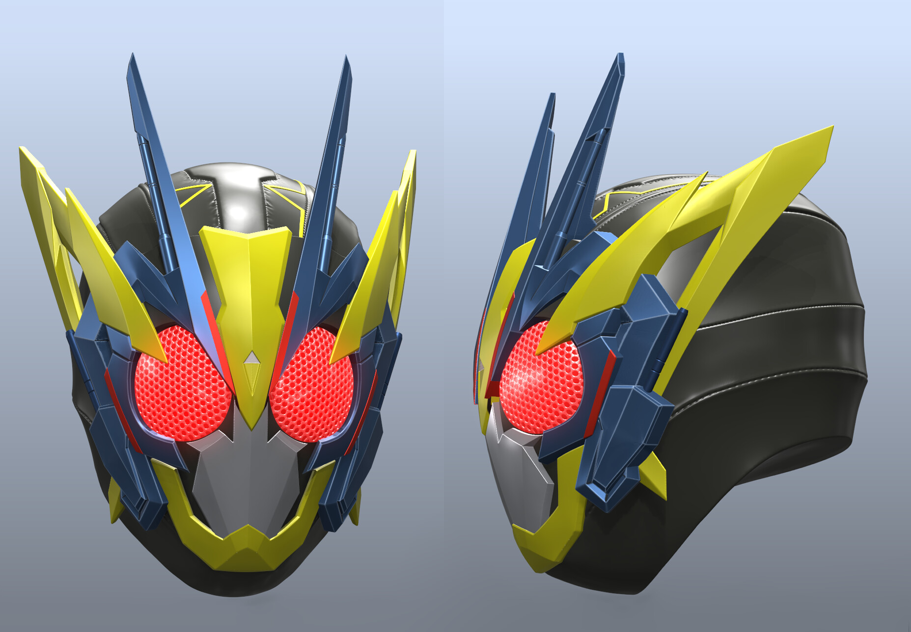LOONG NICK - kamen rider zero one 01 helmet 3d work PART2
