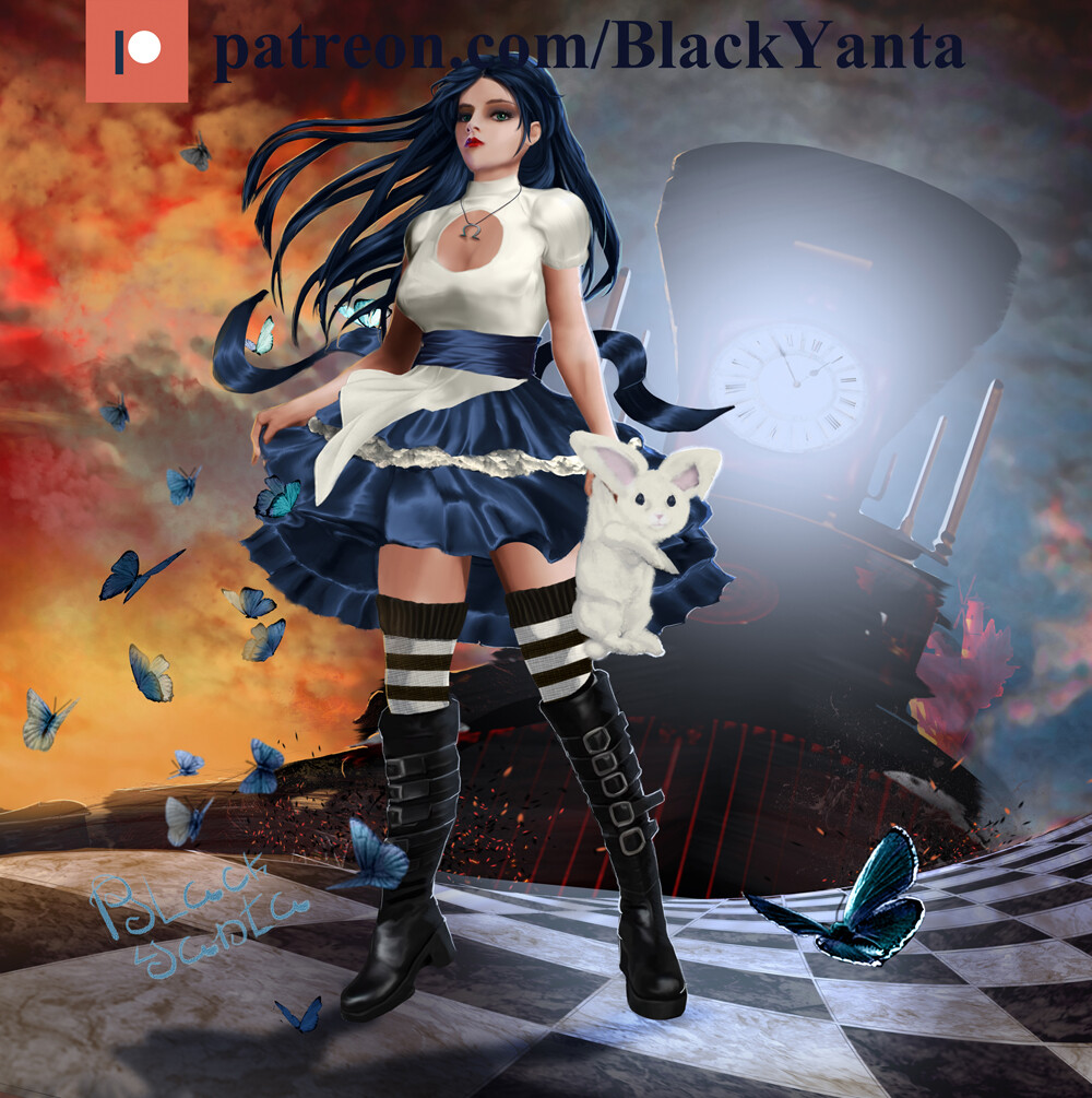 Alice: Madness Returns Alice Black Cosplay Wig