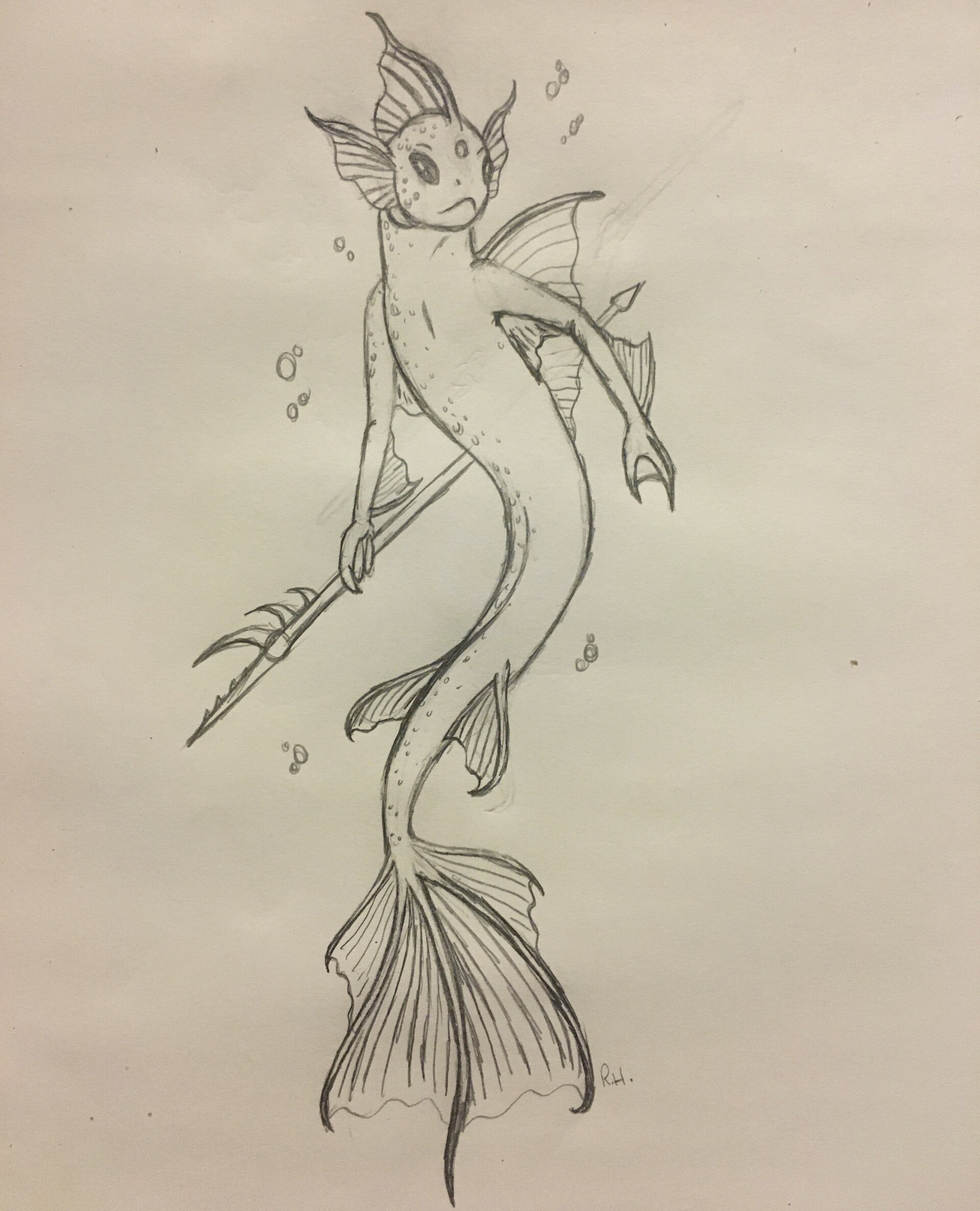 ArtStation - Merfolk sketch
