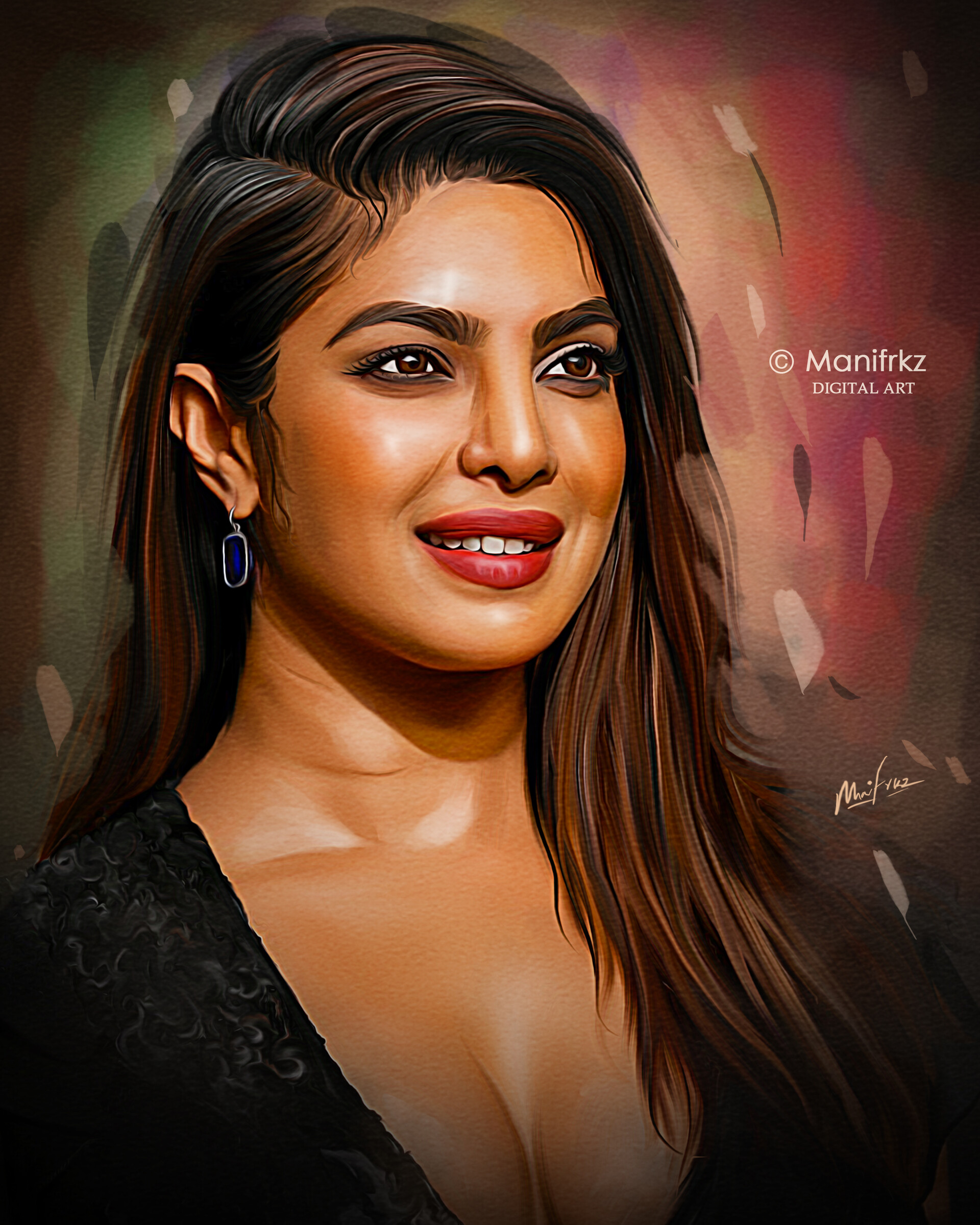 Artstation Digital Portrait Of Priyanka Chopra Mani Frkz