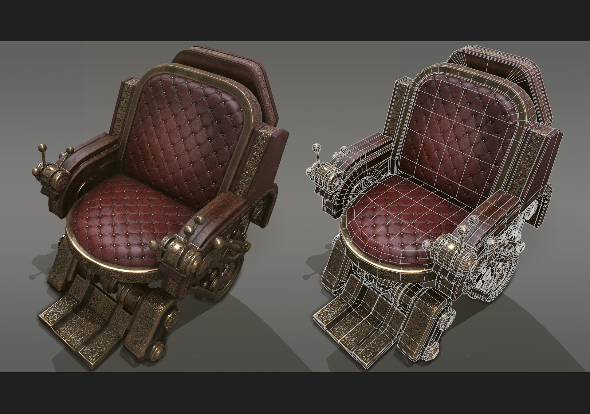 3D Generalist Tomas Laureckis - Steam Punk Chair - game ready