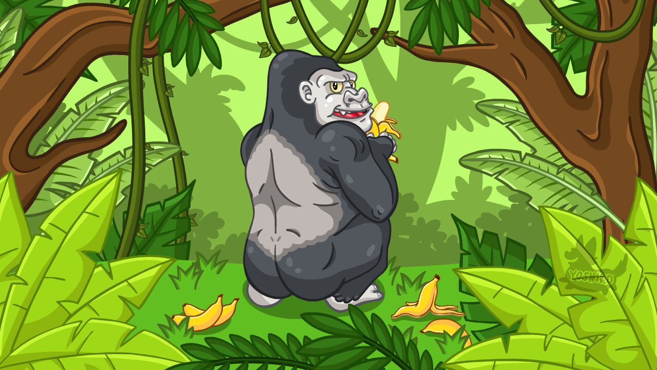 Yoshiko Animation - Cartoon Wallpaper Design Gorilla