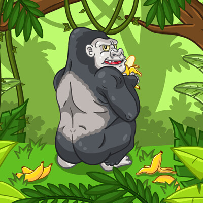Yoshiko animation gesunder ruecken gorilla 72dpi
