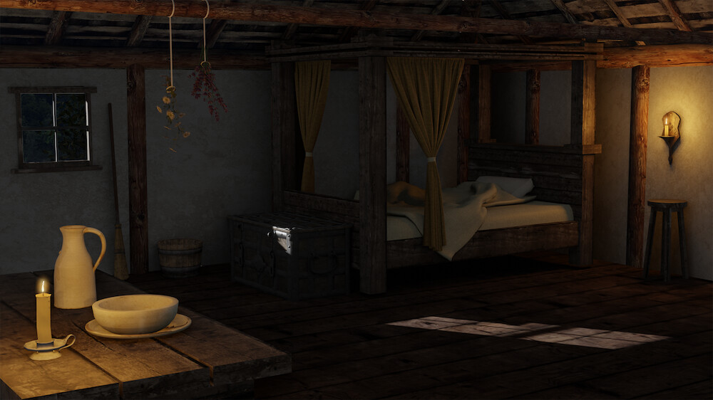ArtStation Medieval Bedroom(06)