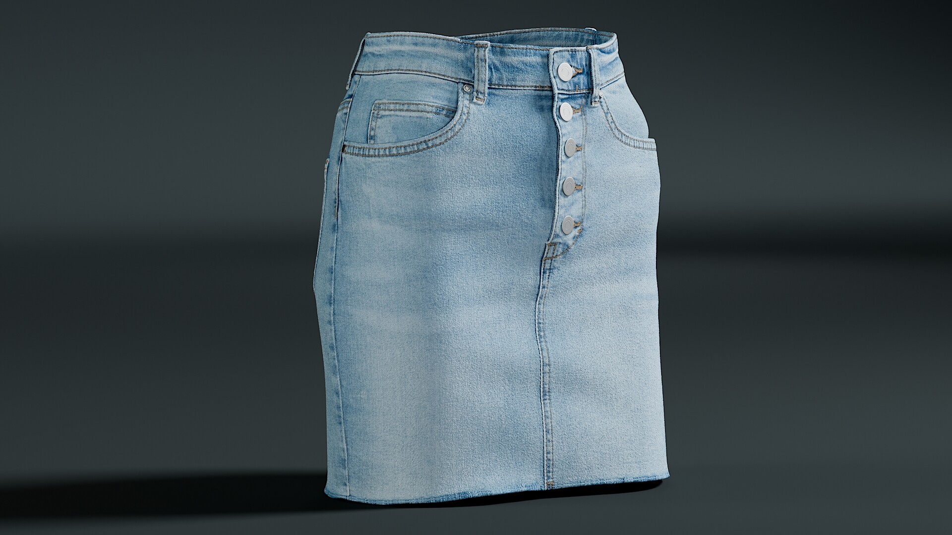 Blue jean skirt 3d top