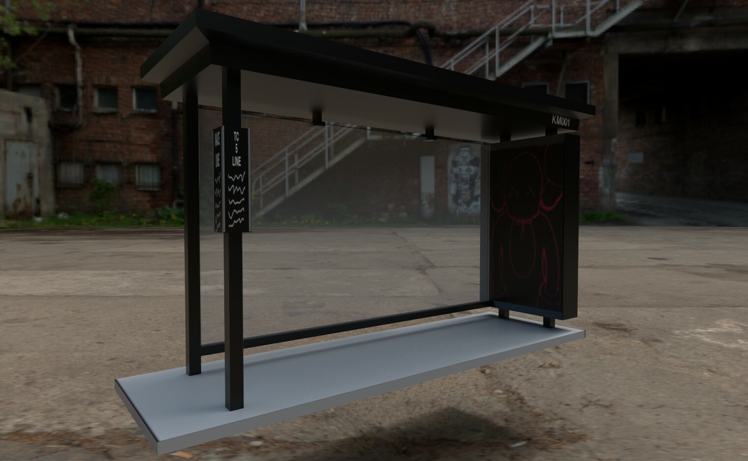 kaws kubrick bus stop
