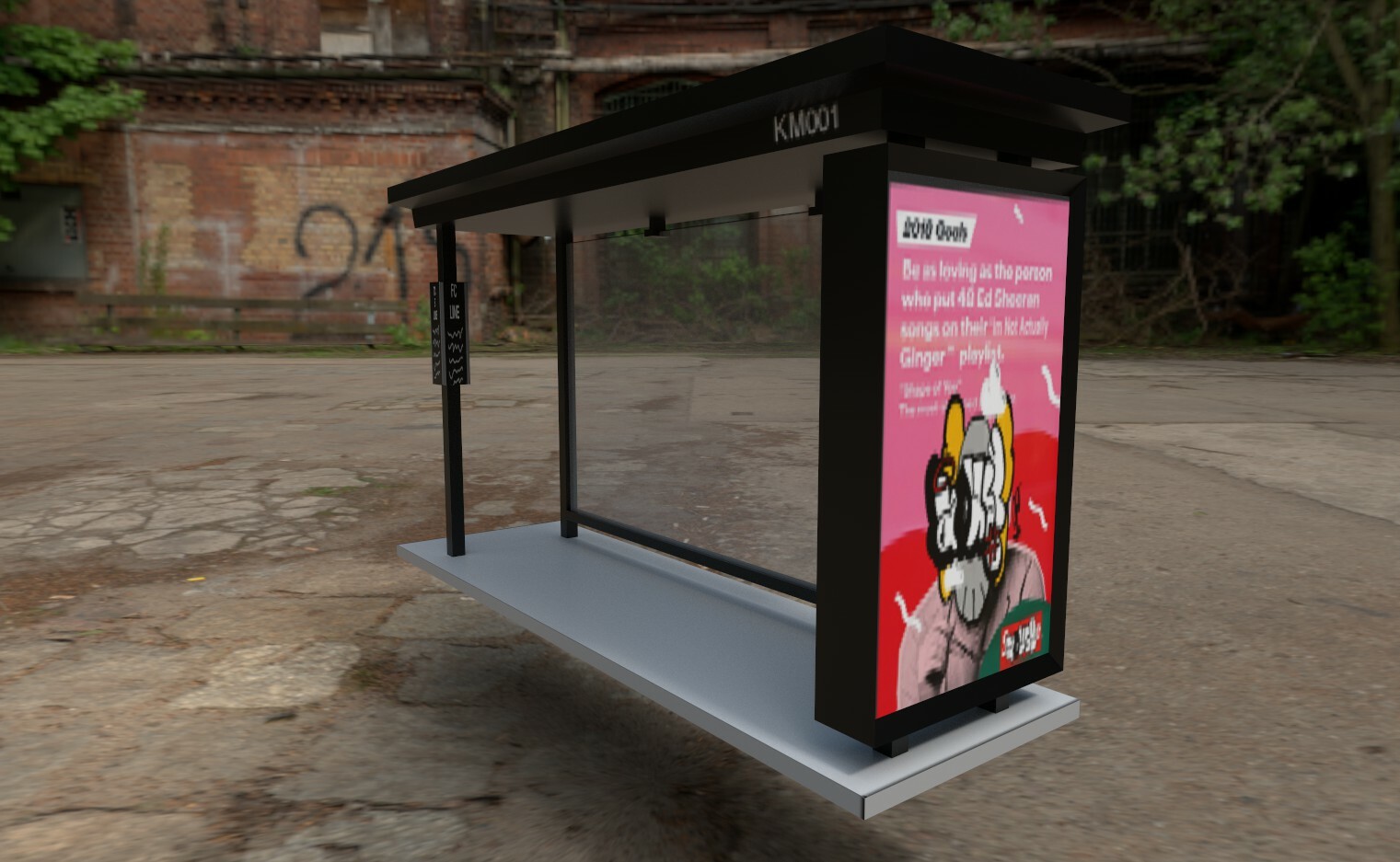 Kaws kubrick sales bus stop