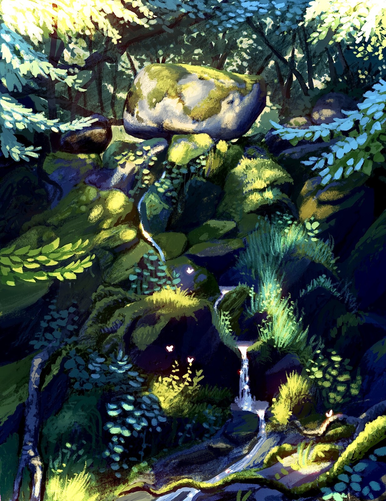 Big rock in the forest