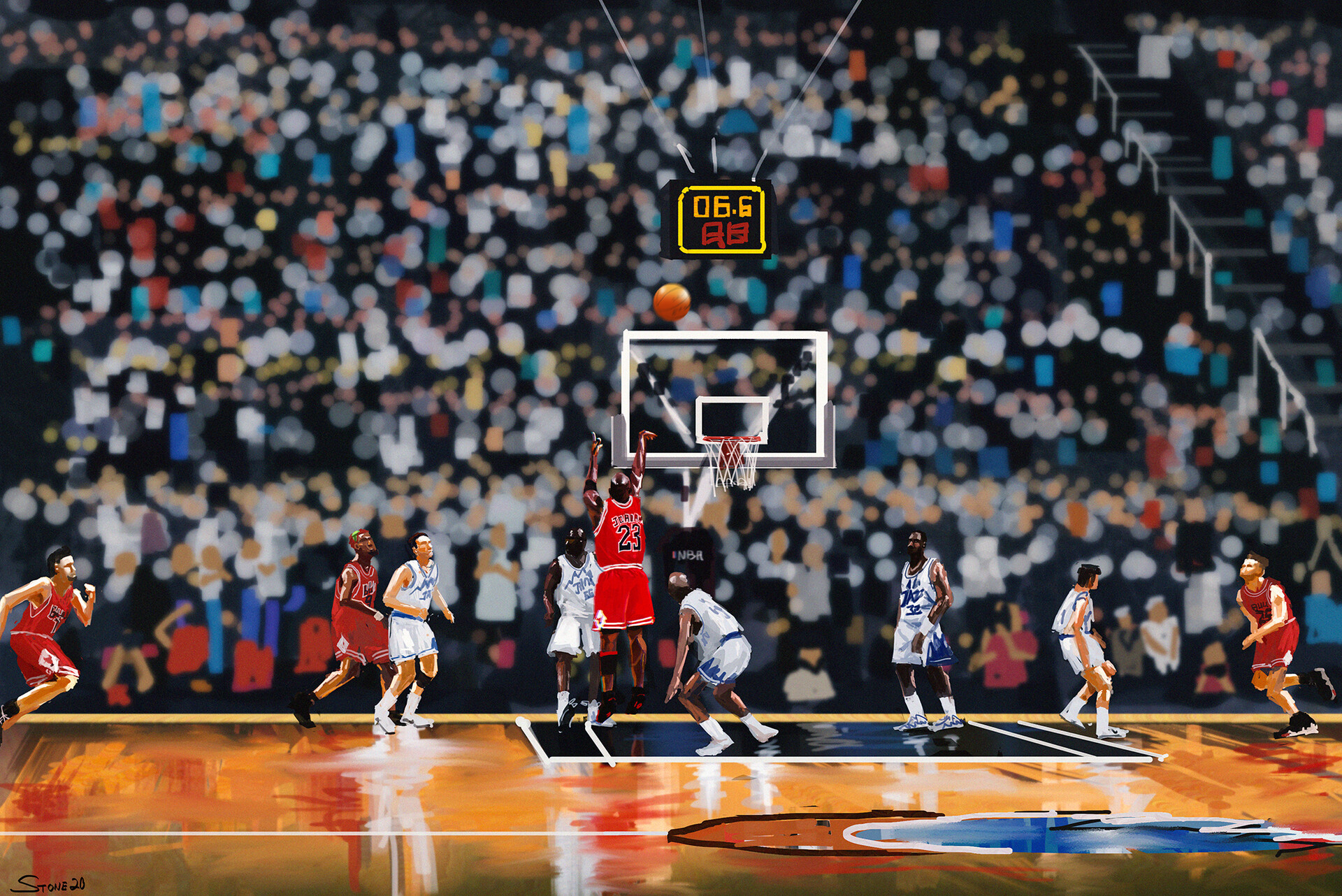 ArtStation study speed-painting: the last of Michael Jordan, John