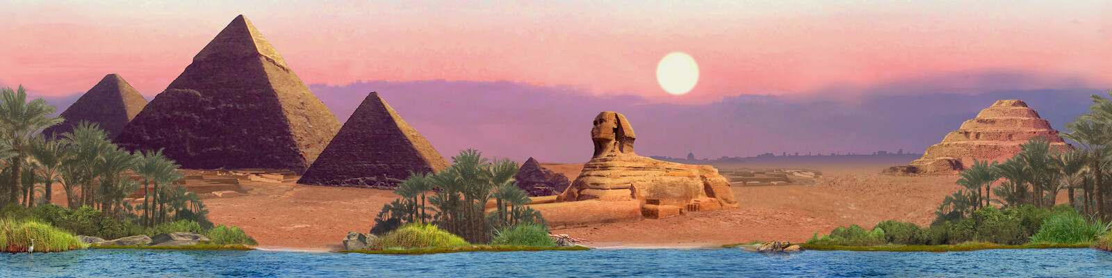 Scrolling background of Egypt