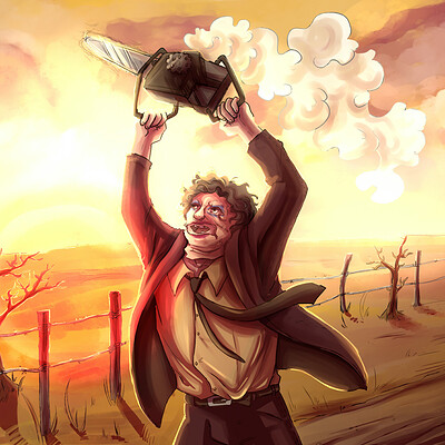 Lotte schonis leatherface print