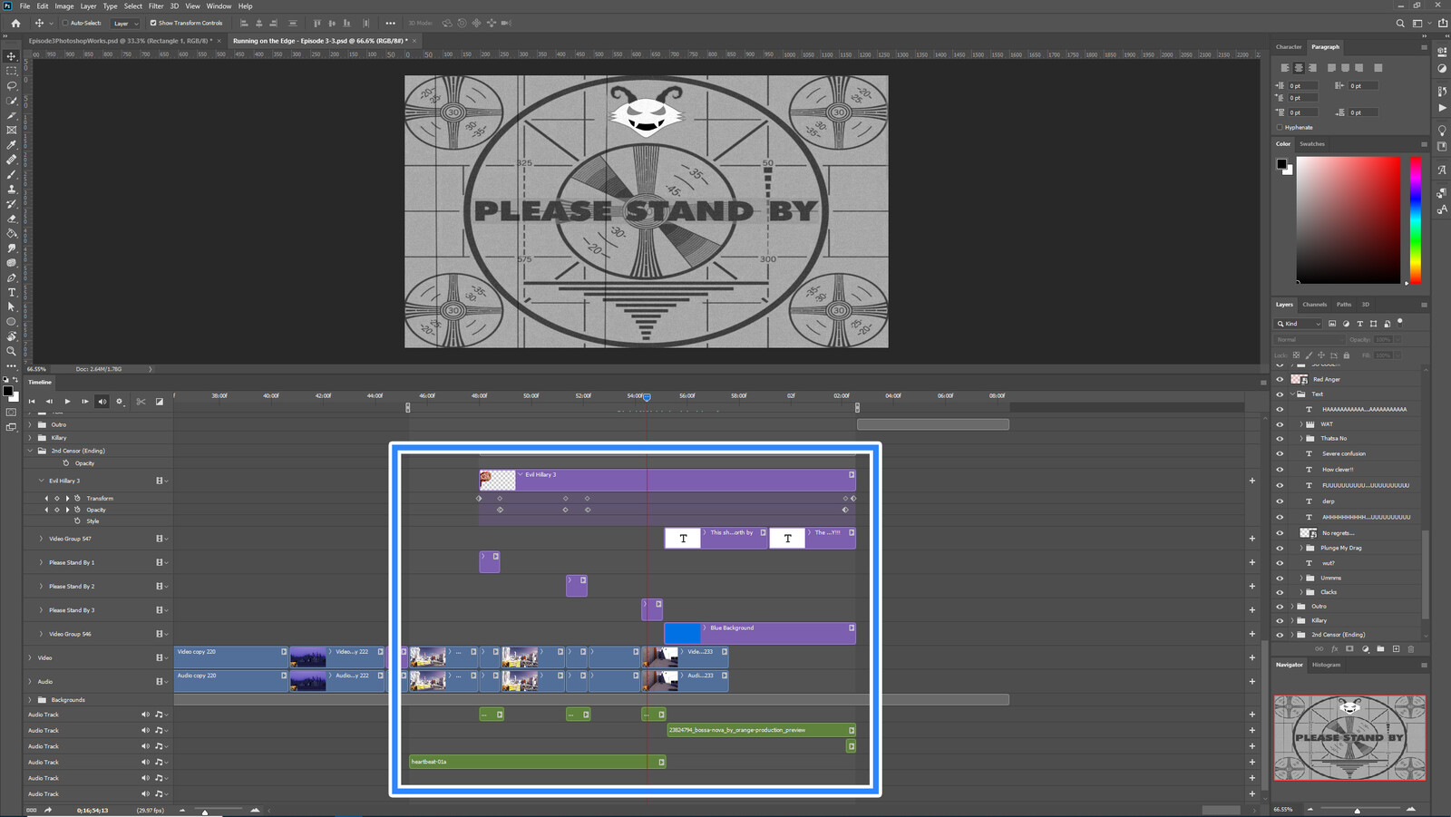 The "Hillary Censor #1" visual effect within Photoshop video editor