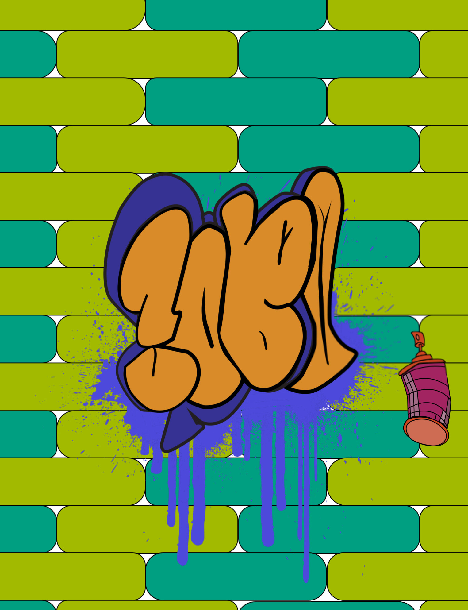 ArtStation Spray paint illustrator design