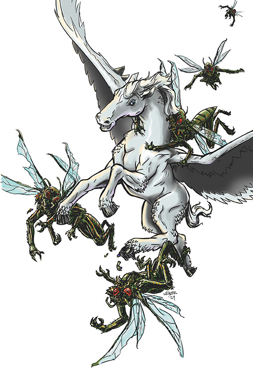 Pegasus vs Insectoids