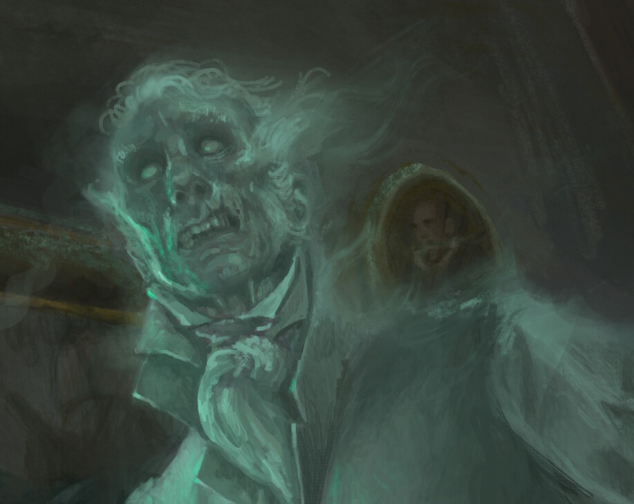 the portrait behind the ghost