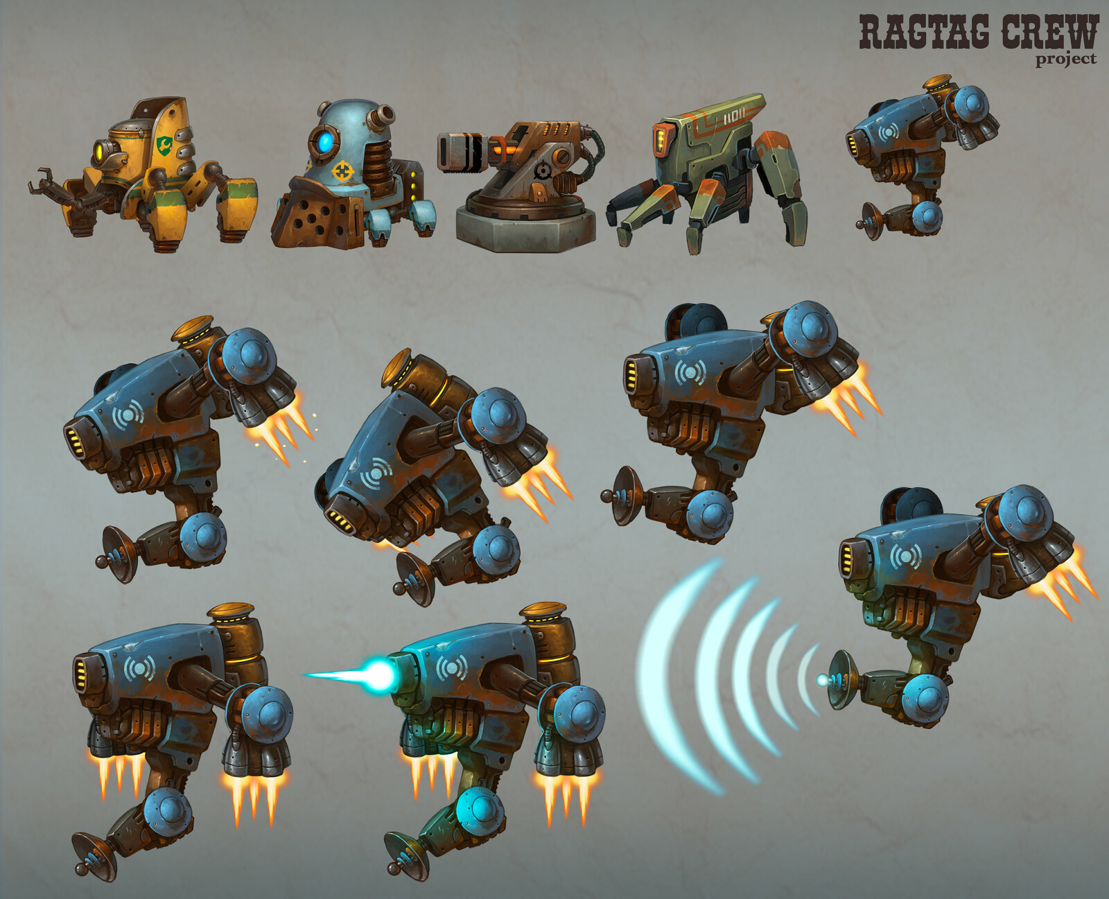 Tony Sart - quot;Ragtag Crewquot; game some concepts (part 4)