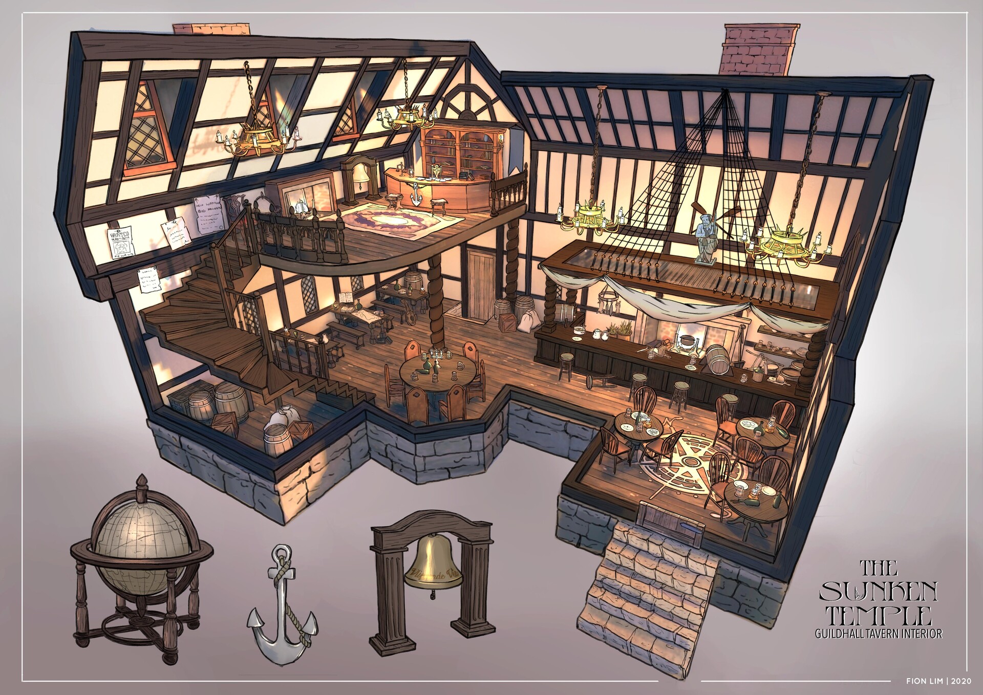 ArtStation - Guildhall Tavern - Interior