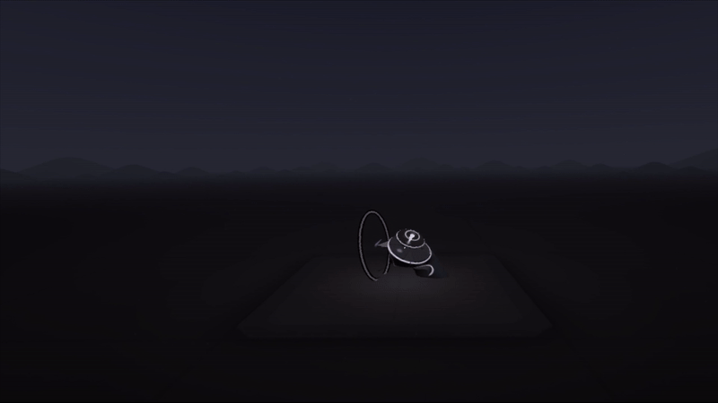 Making a quick mound of rocks with the Hull Brush in Tilt brush.