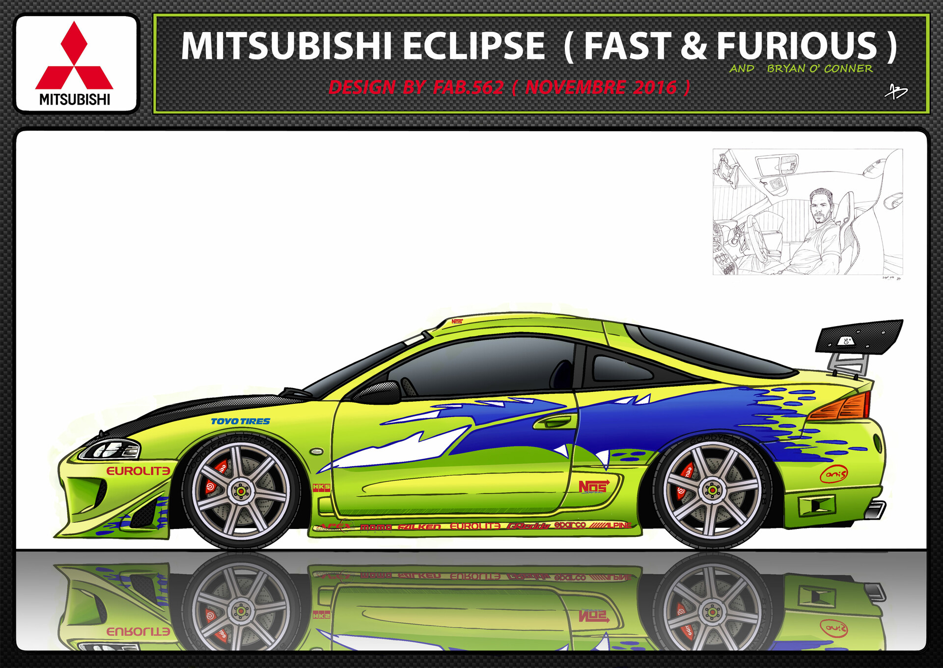 ArtStation mitsubischi eclipse fast and furious