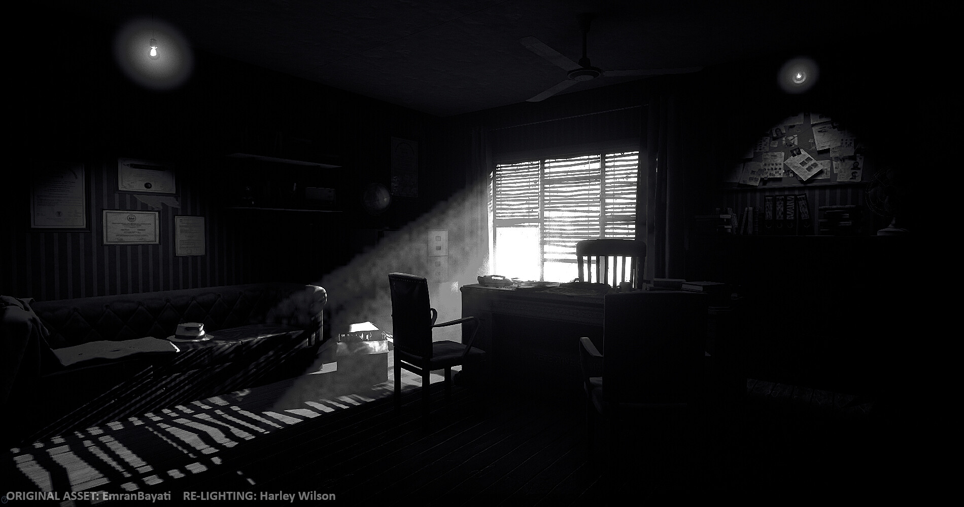 Harley Wilson Ue4 Relighting Noir Detective Office