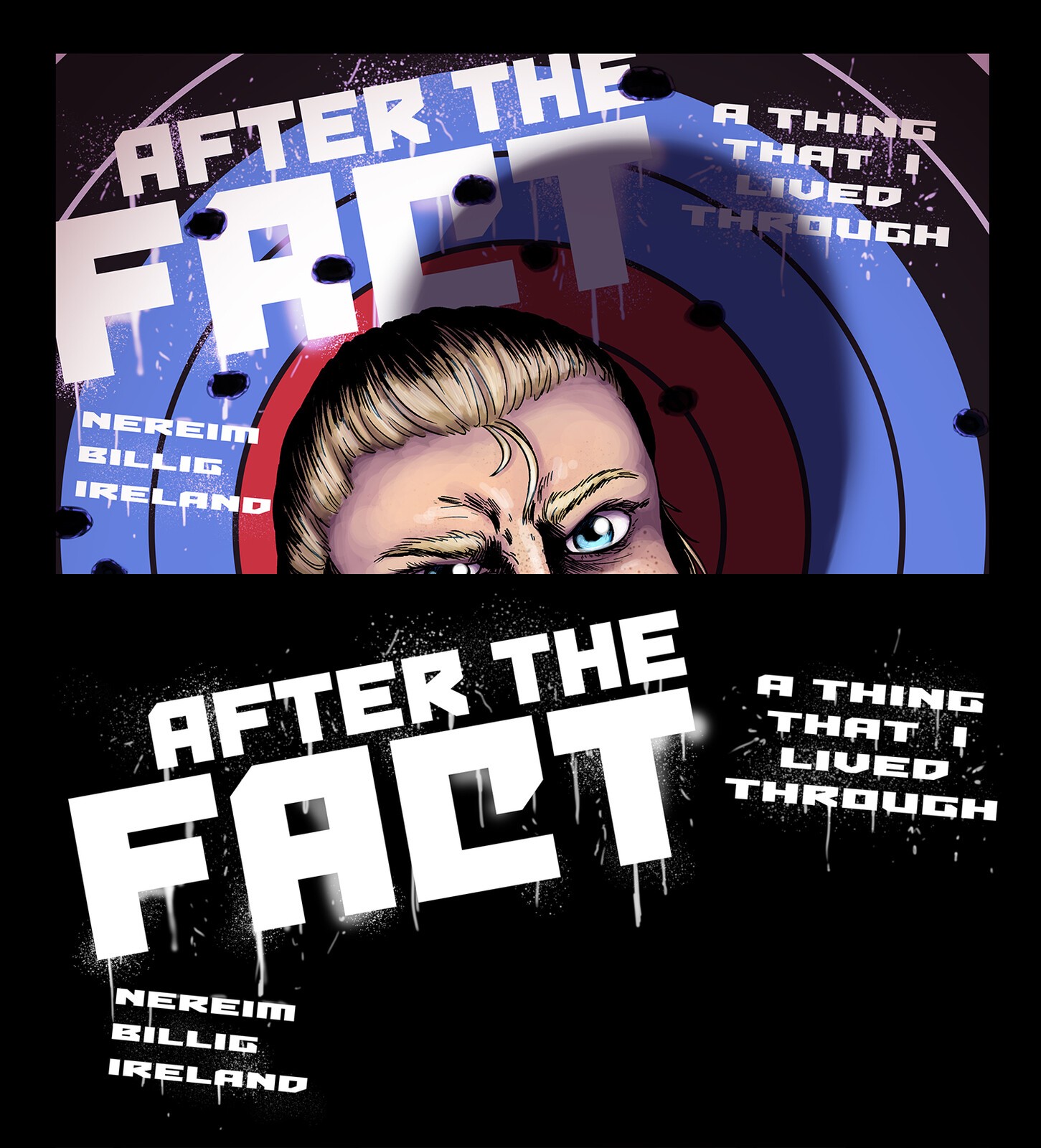 Logo design and cover page credits for the comic After the Fact, created and written by TY Nereim.