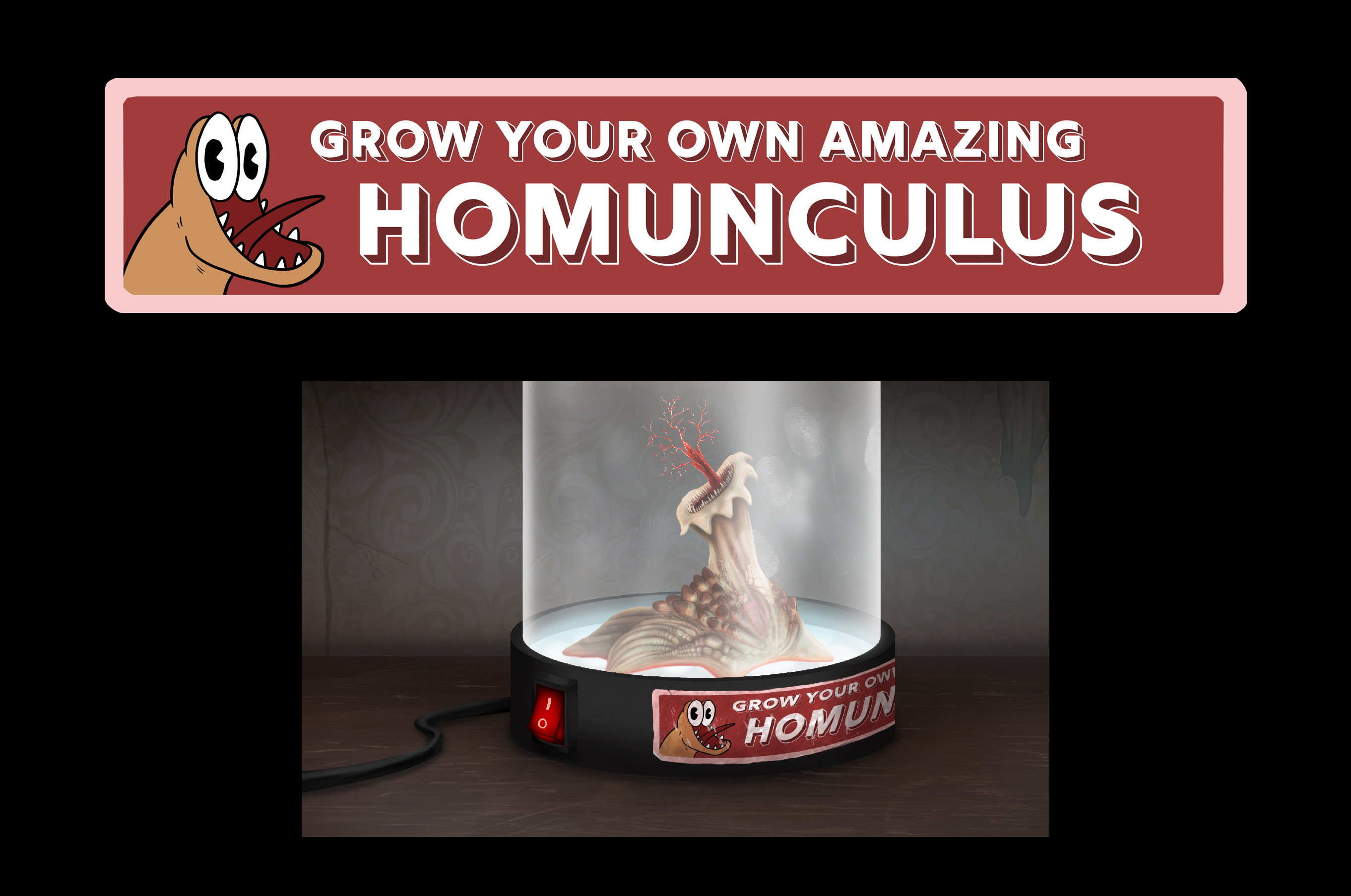 Label design I made for my Grow Your Own Homunculus project.