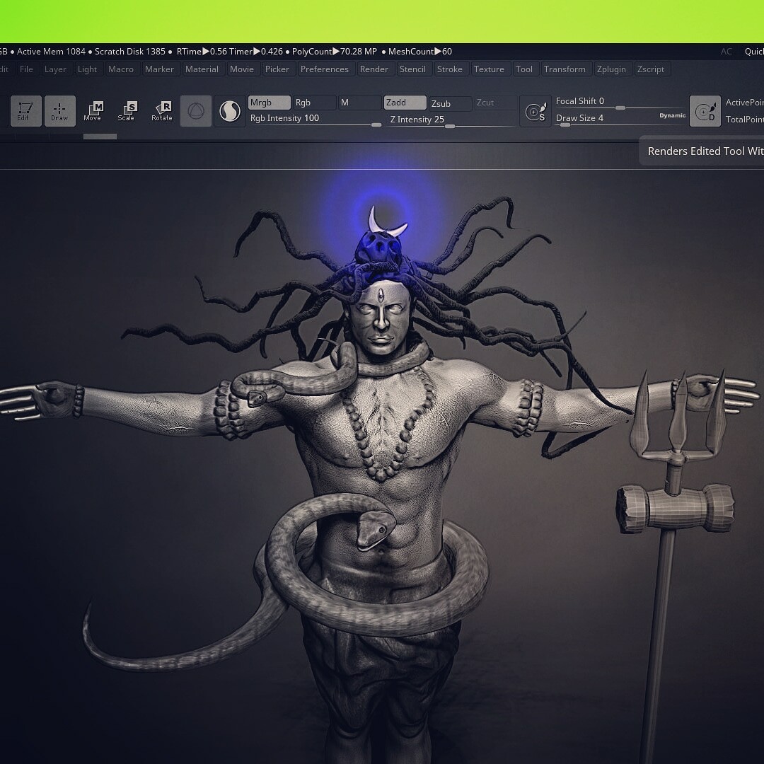 ArtStation - Lord Shiva modelling