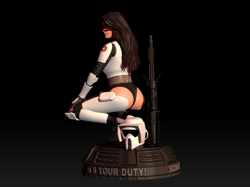 Marcelo Vieira Pin up Star Wars Scout Trooper Girl