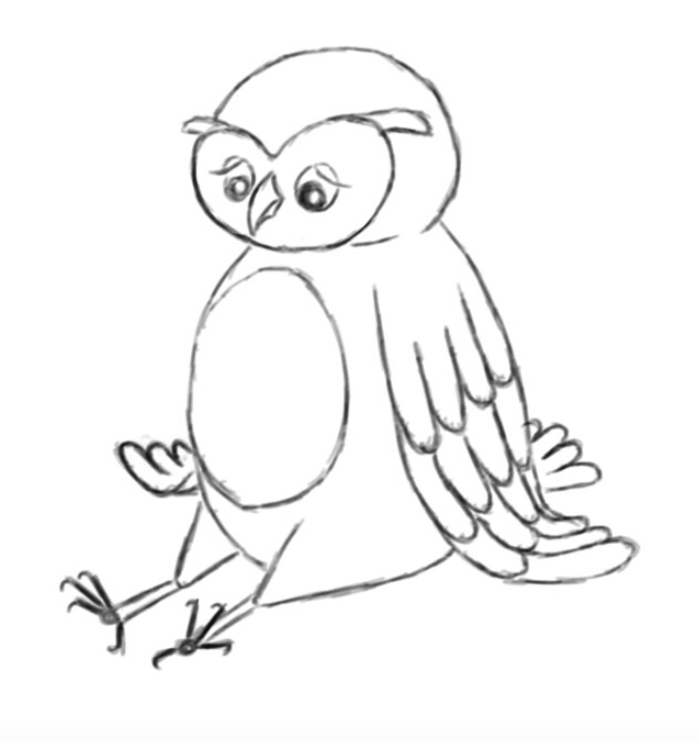 Tupik bird - Sad owl + process