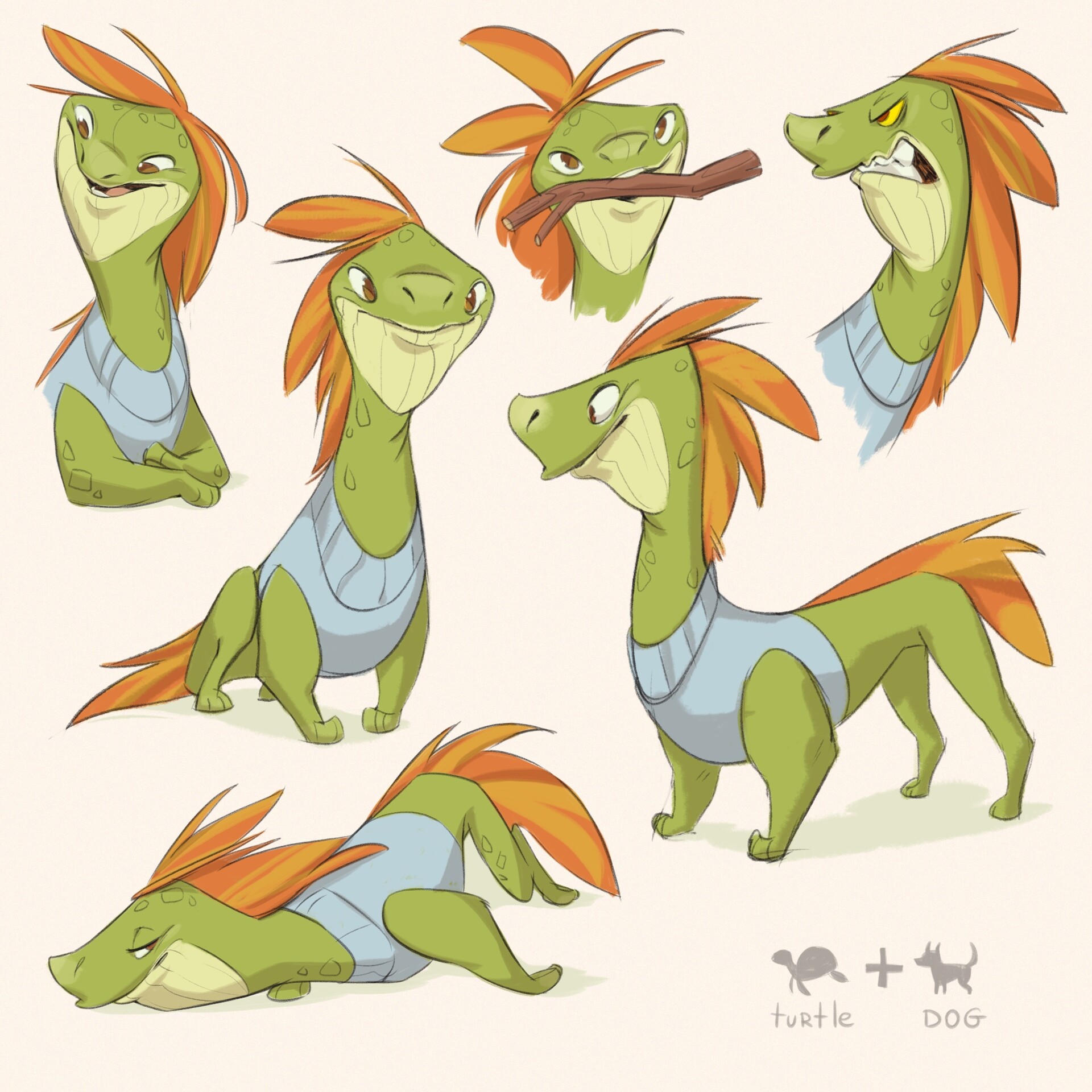 ArtStation - turtle + dog