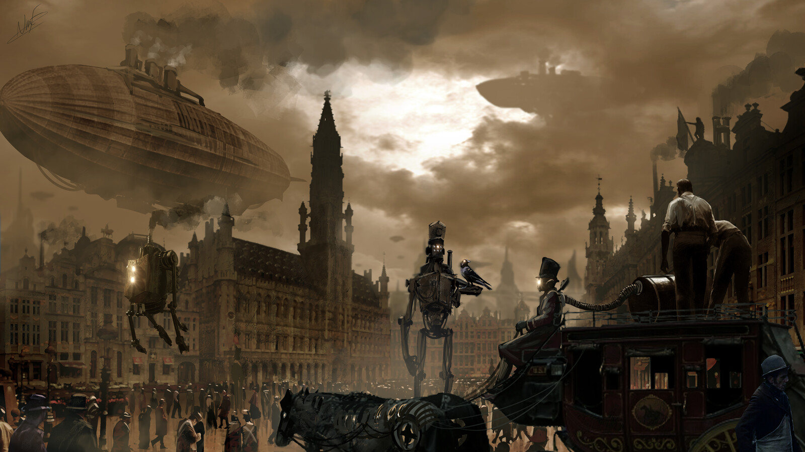 1895 Welded Iron "Grand Place" Brussels