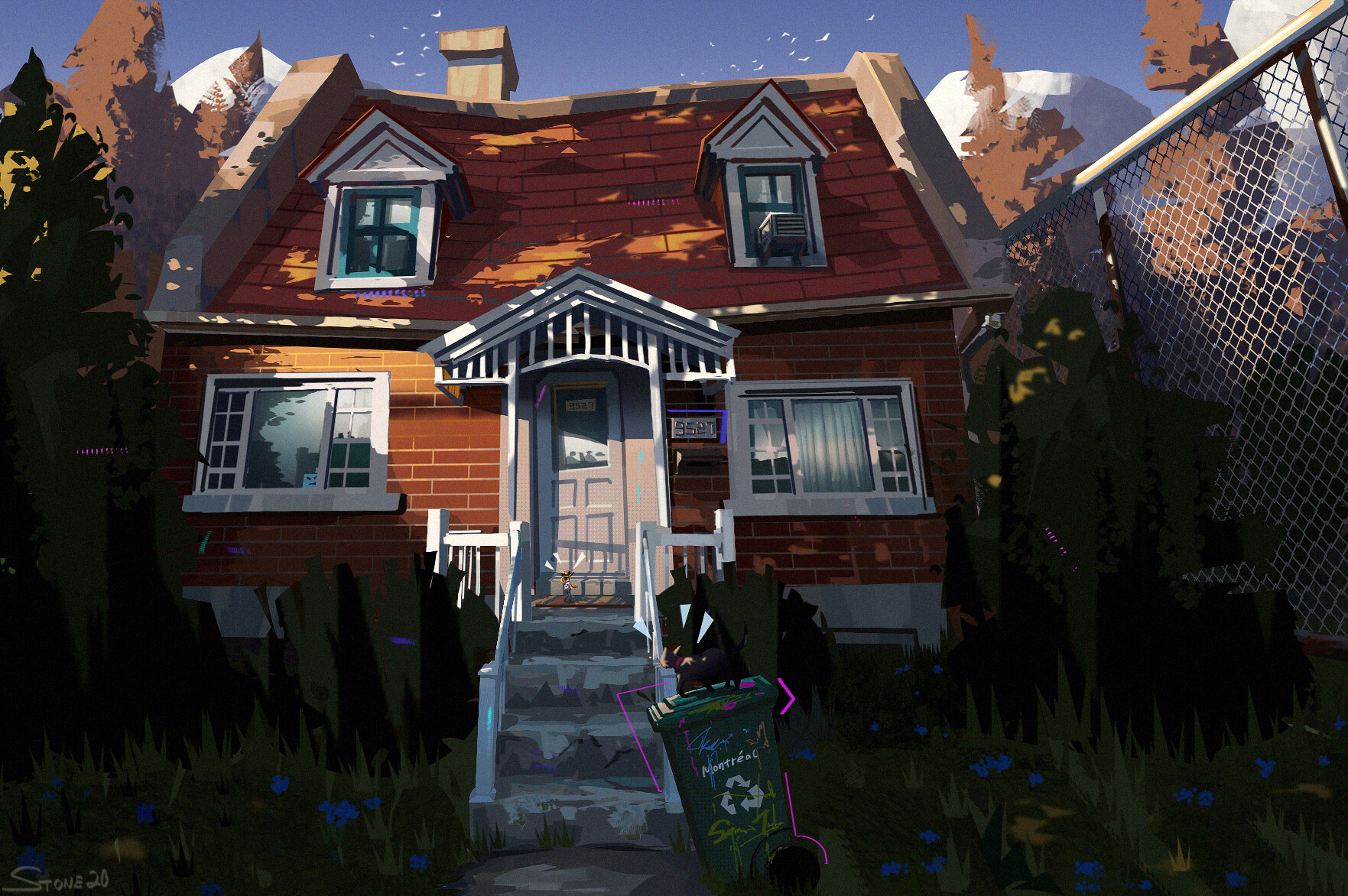 ArtStation - No texture study 2: the house in shadow