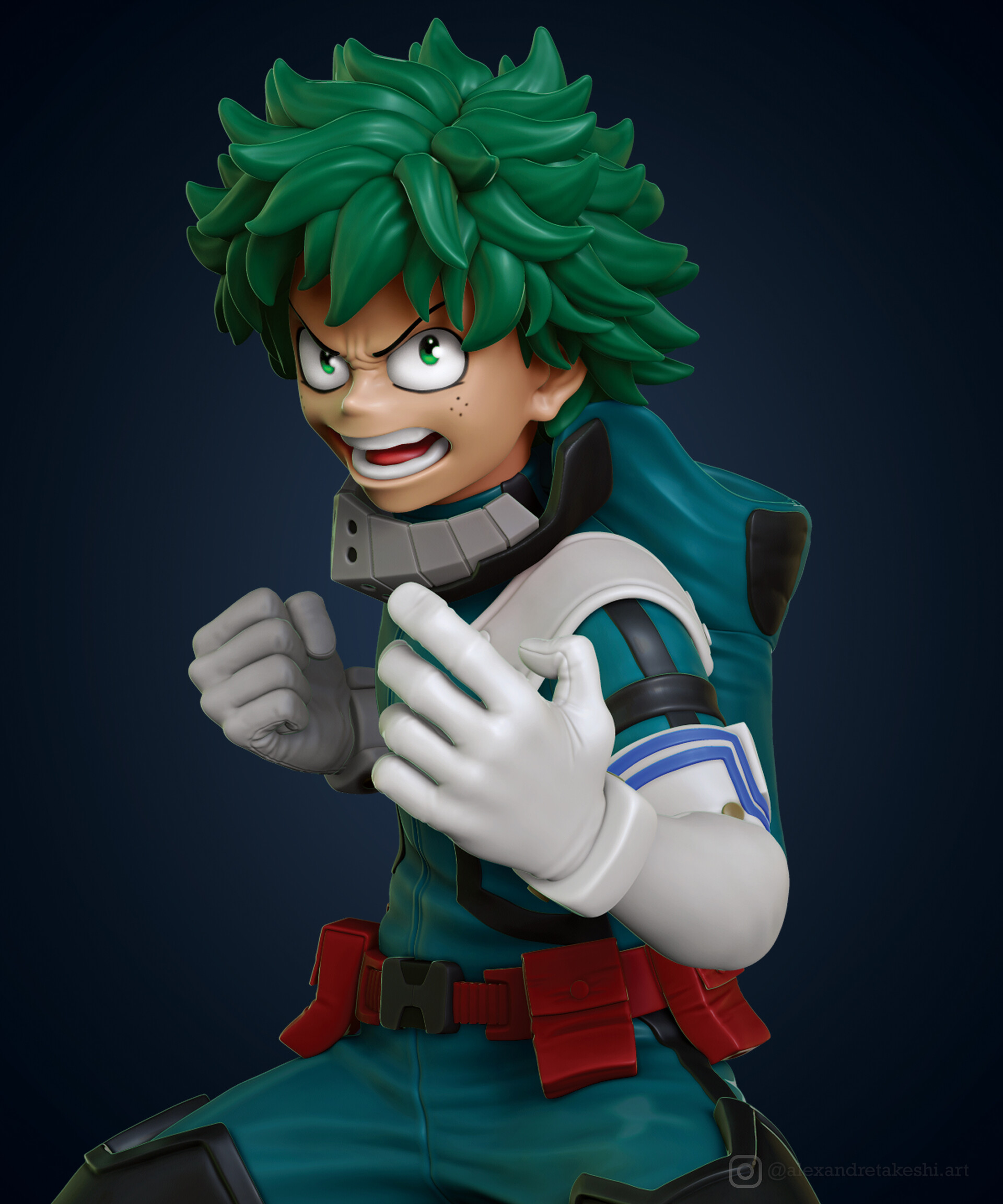 Alexandre Takeshi Izuku Midoriya Deku Fanart