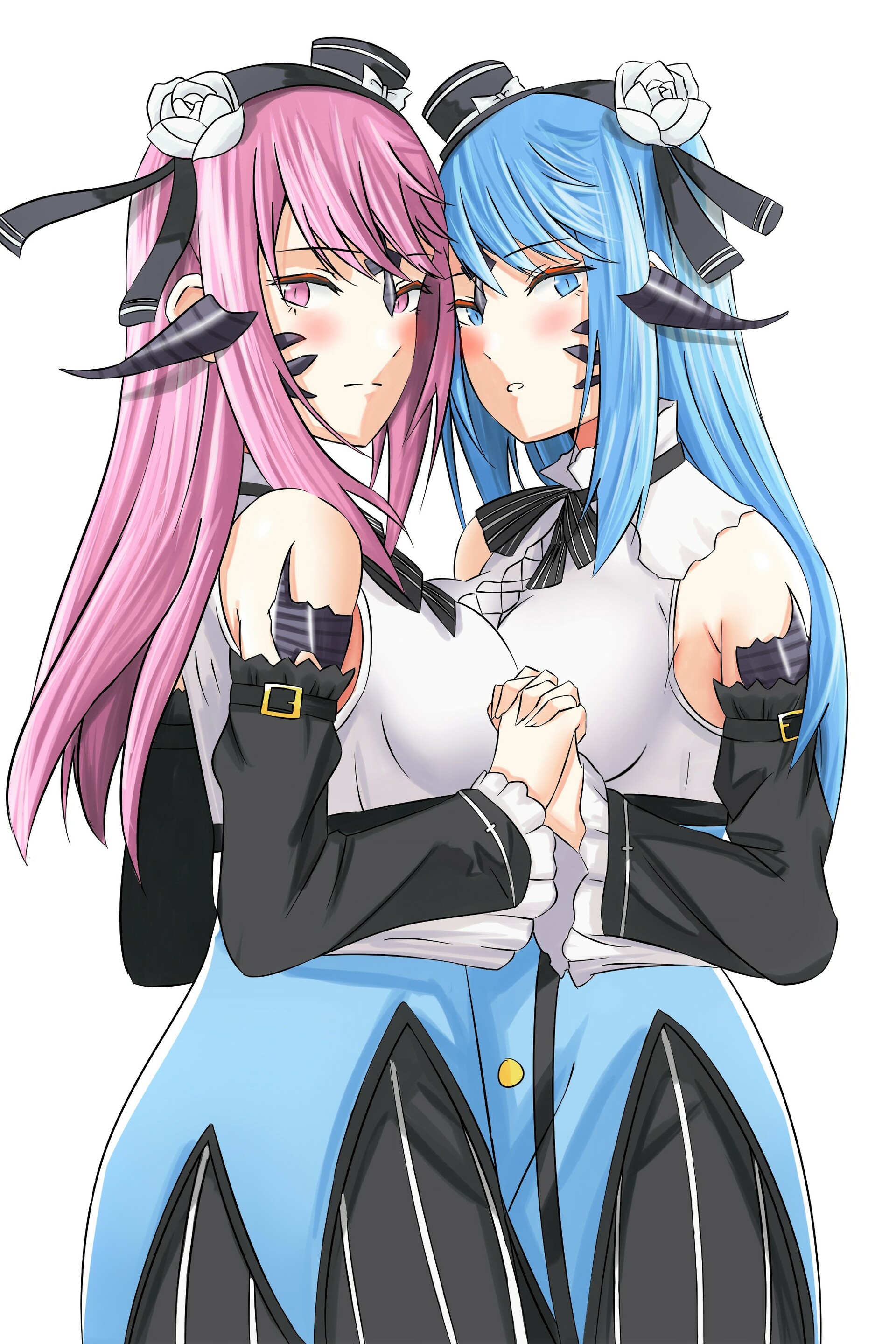 Artstation Colored Couple Anime Style Flat Sasa