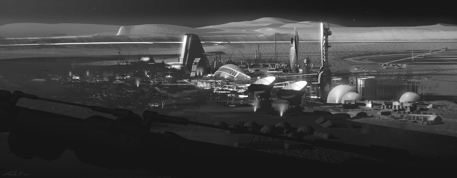 Lunar Hub sketch. Finnian MacManus was the one was responsible of designing the hub. Highly recommend checking his work out!