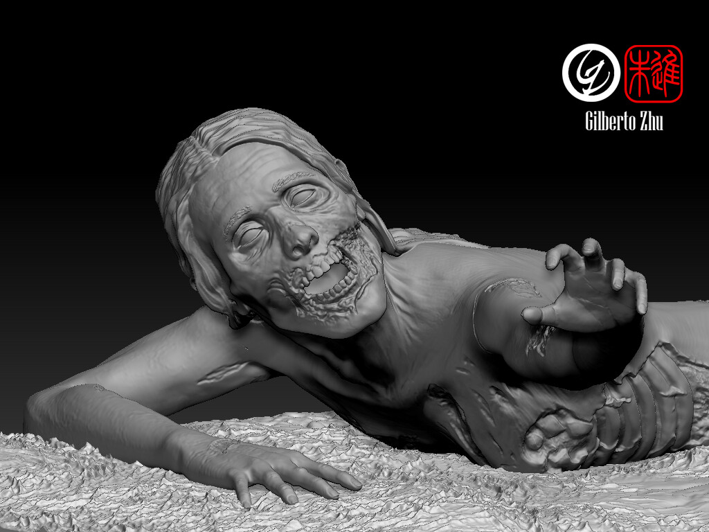 Walking dead bicycle girl figure on sale
